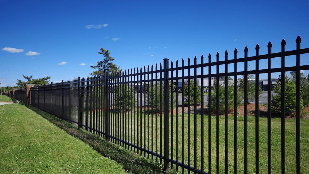 An aluminum fence 