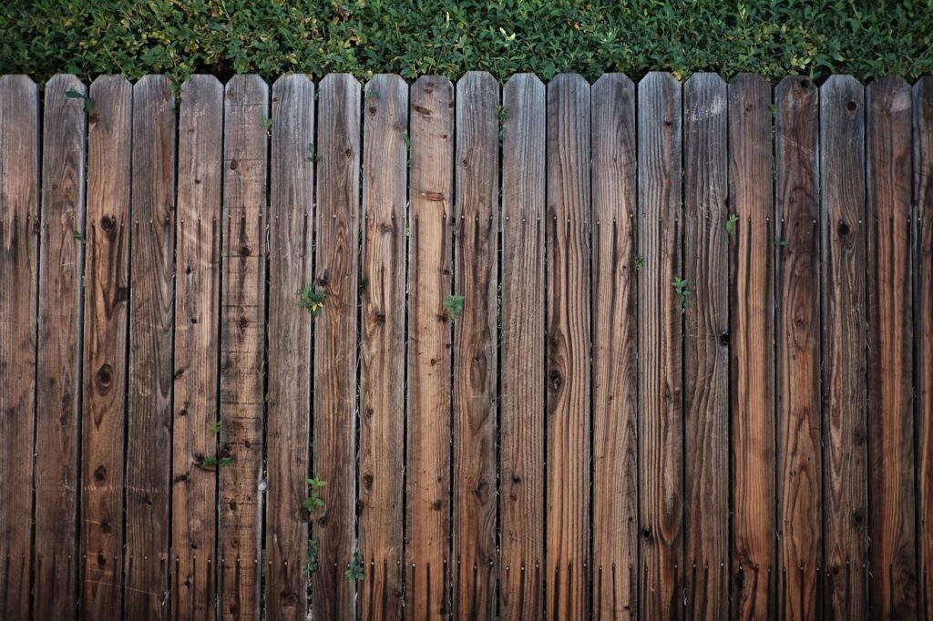 A wood fence
