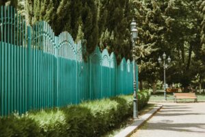 A green fence