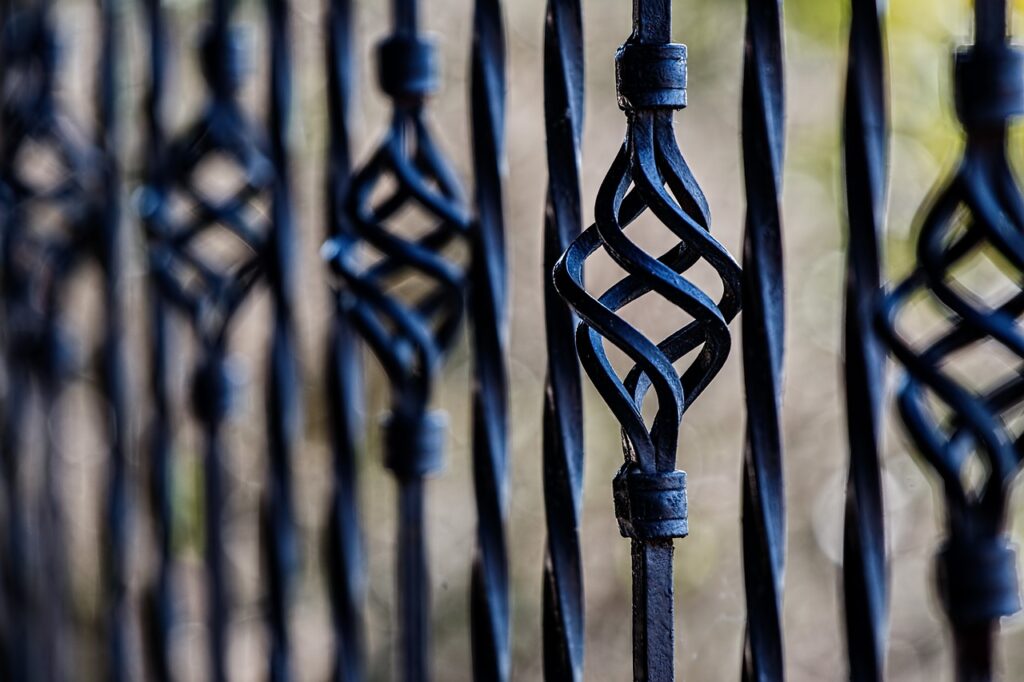 A black fence